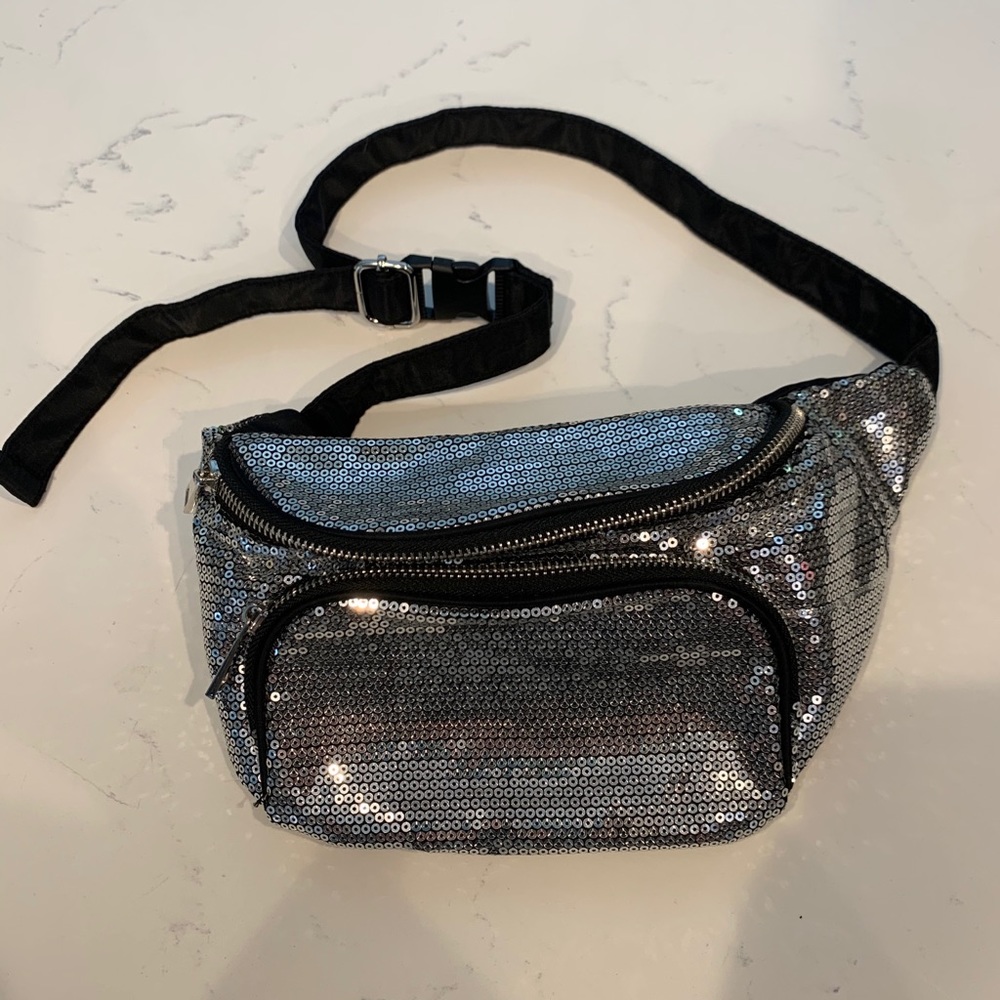 Silver Sequin Fanny Pack